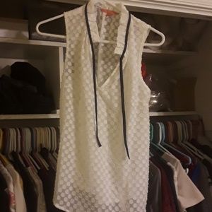 Modcloth sheer tie blouse